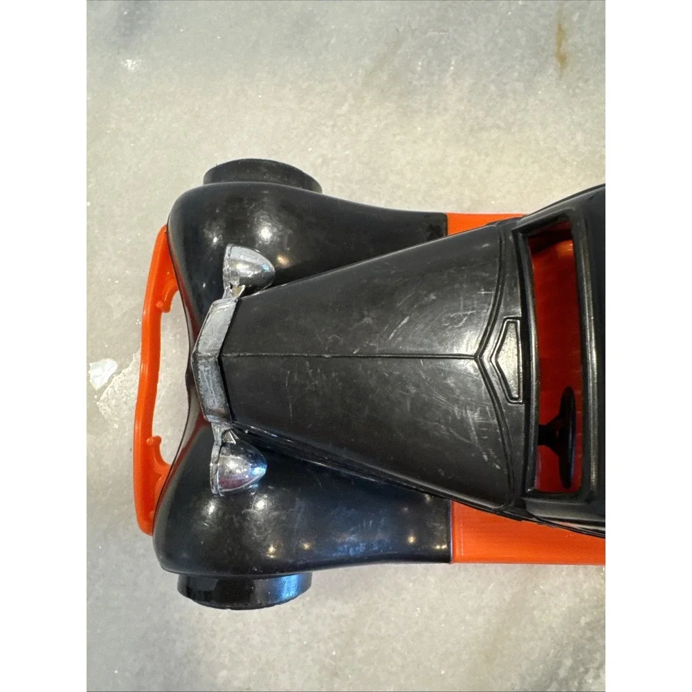 Vintage Durant Plastics Black 1934 Ford Victoria Toy Car With Orange Flames‎